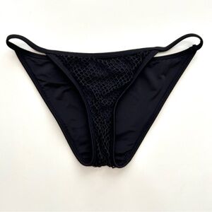 Corpo Bonito Women’s Black Fish Net Bikini Bottom Swimsuit